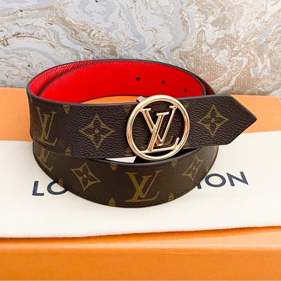 Louis Vuitton Monogram Epi 35mm LV Circle Reversible Belt - Picture 1 of 9
